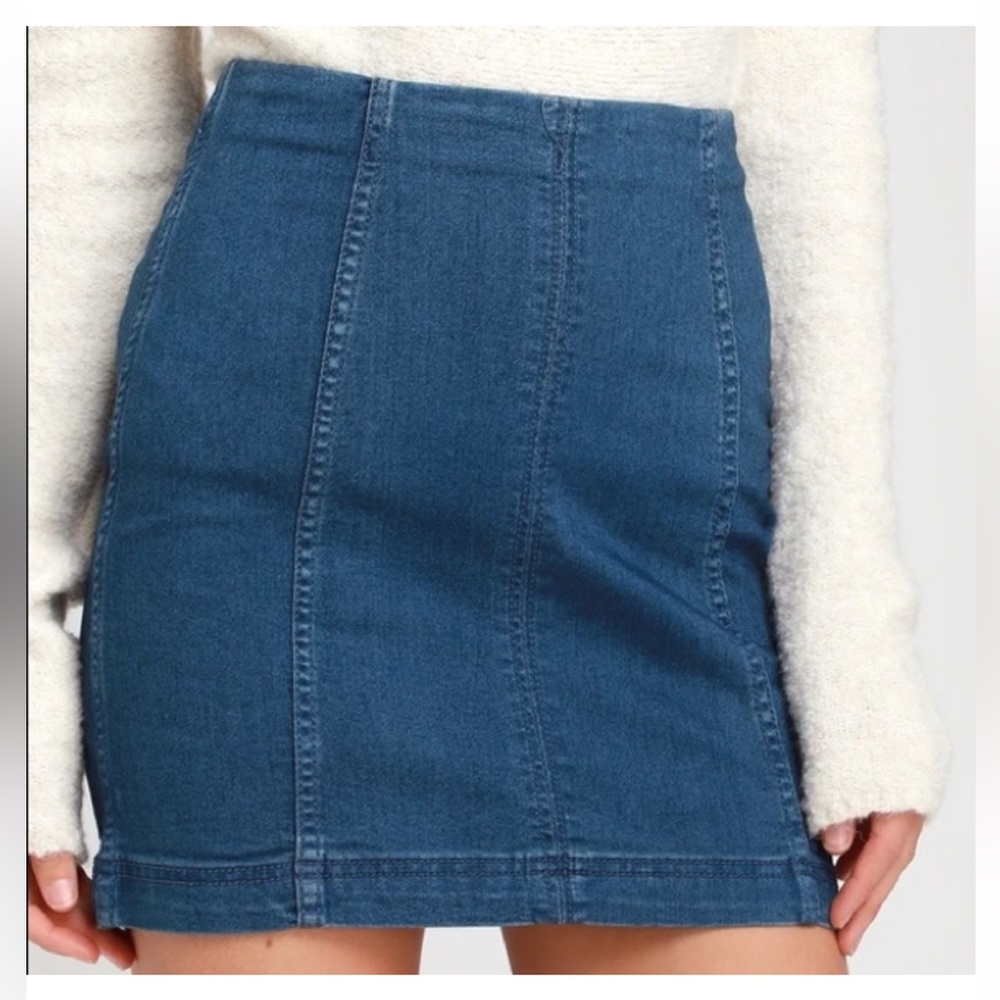 NWT Free People Modern Femme tight denim skirt - never worn!